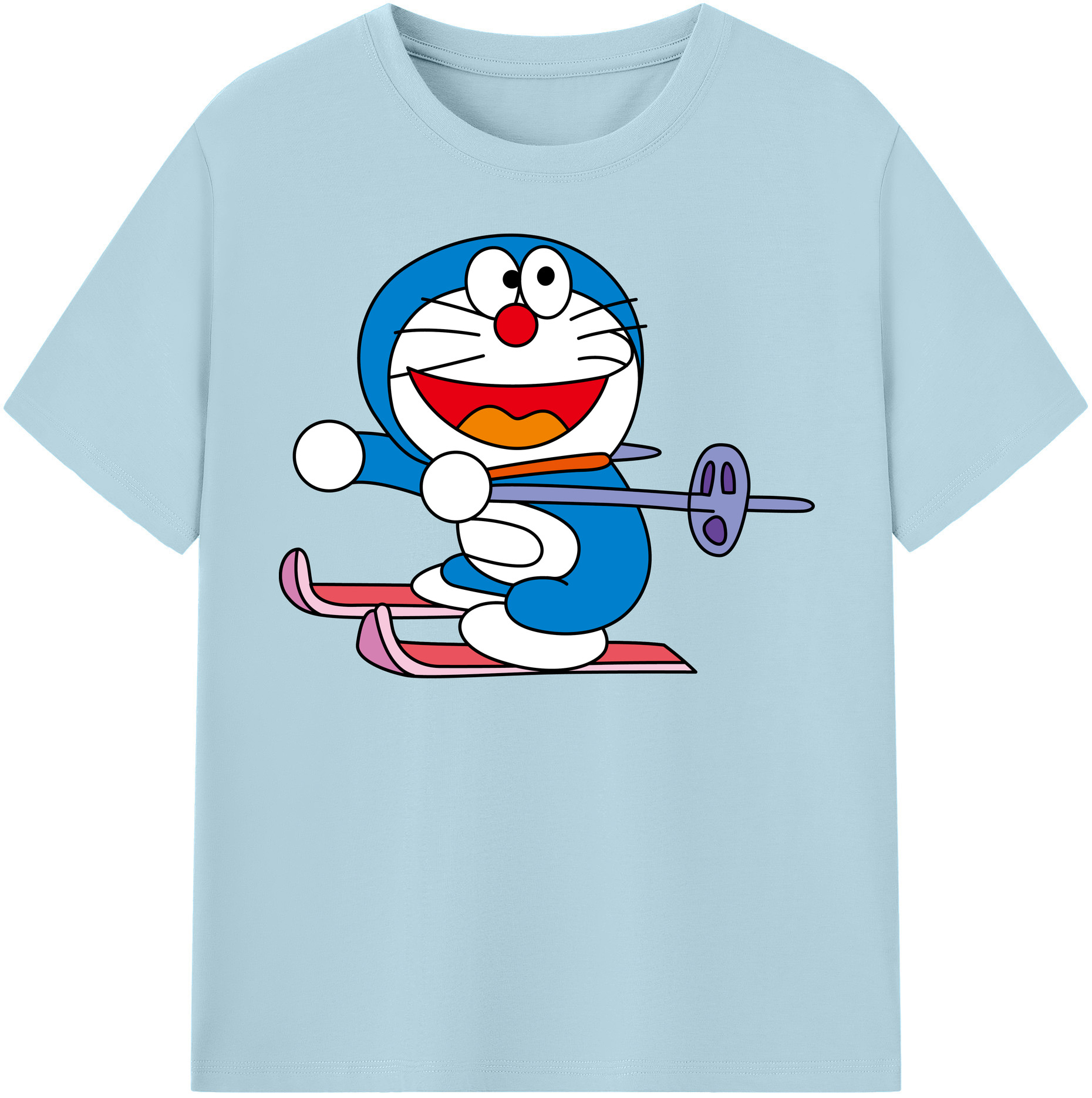 （画像用） ドラえもん Doraemon 綿100％半袖Tシャツ（フロントプリント）